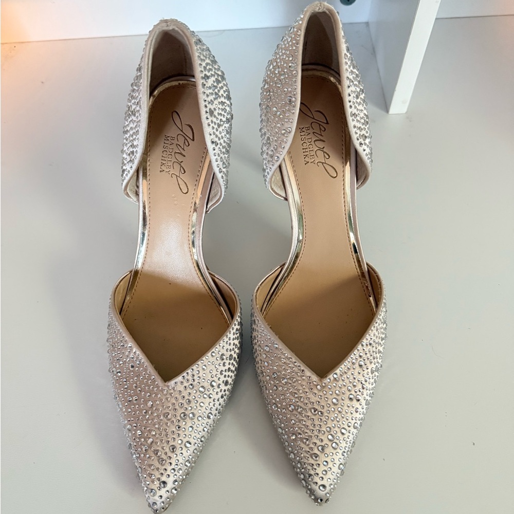Jewel Badgley Mischka Women's Grace Evening Pumps sz 8